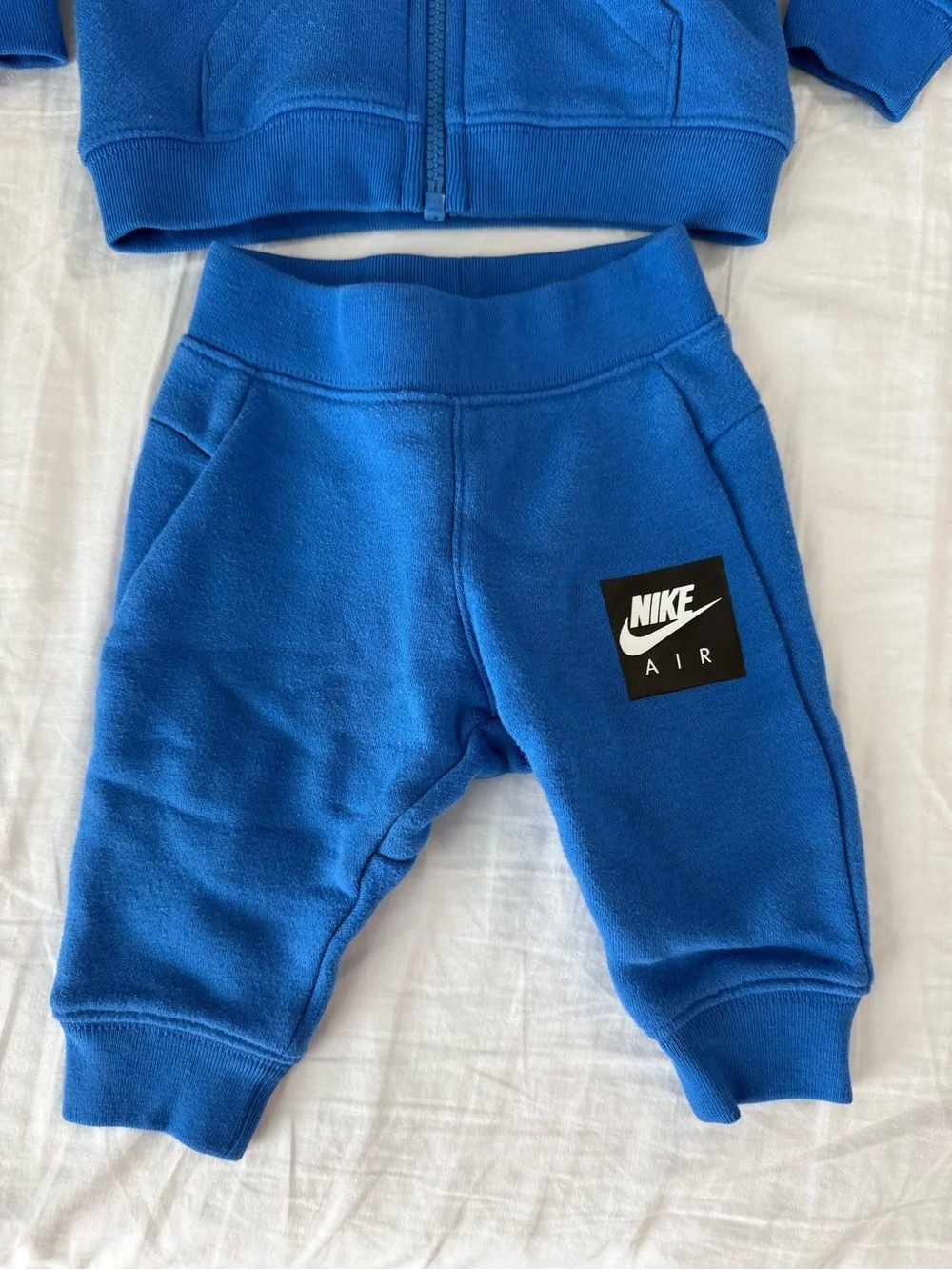 Nike Blue Hooded Zip-Up Baby Jacket with Nike Air Patch - Picture 4 of 5